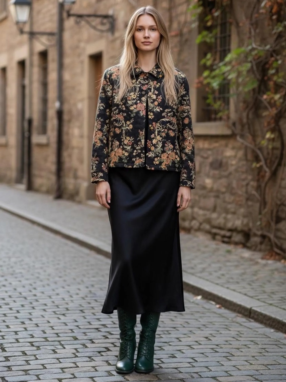 Barocco Victorian Gothic flowers Tapestry jacket